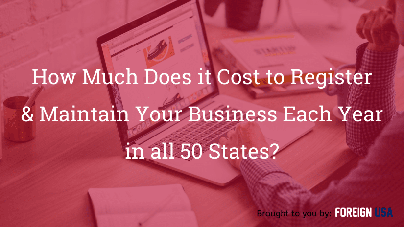 How much does it cost to register a business name in all 50 states