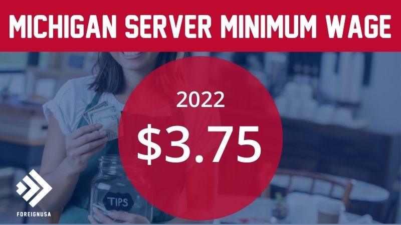 Server minimum wage in Michigan