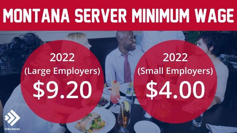 Server minimum wage in Montana