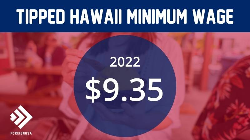 Tipped minimum wage in Hawaii